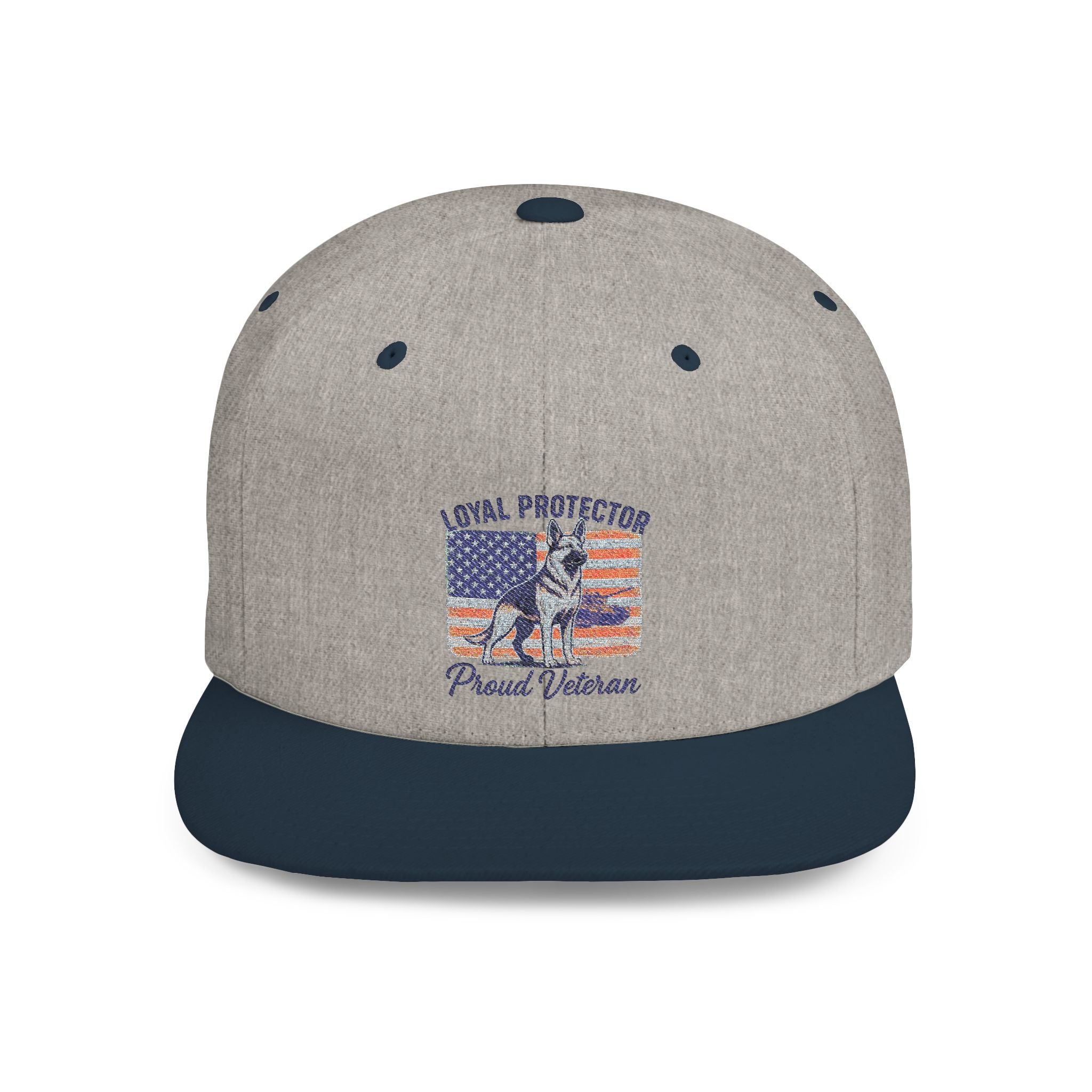 Proud Veteran Snapback Cap | Loyal Protector Hat with German Shepard