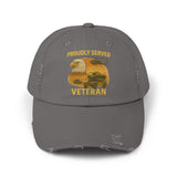 Unisex Distressed Cap for Veterans, Proudly Served