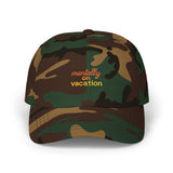 White Dad Cap with 'Mentally on Vacation'