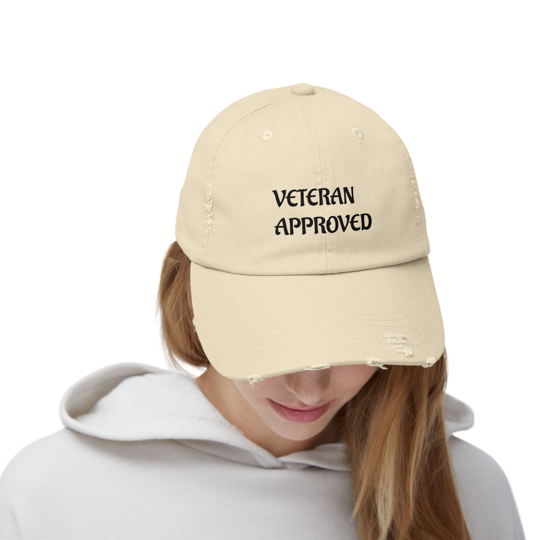 Veteran Approved Distressed Cap | Unisex Hat for Casual Style | Ideal for Veterans Day, Gift for Military Families, Everyday Wear, [...]