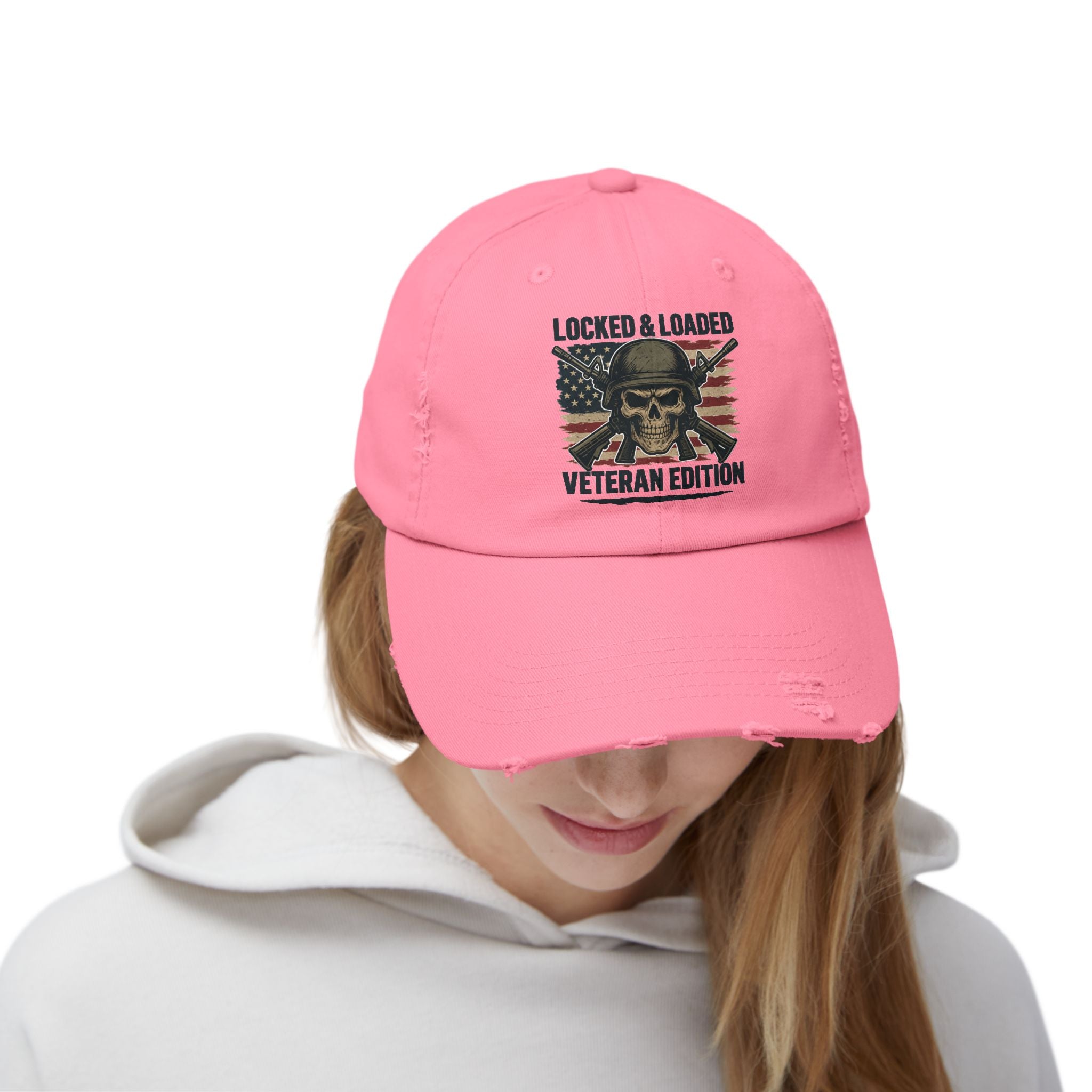 locked & loaded Unisex Distressed Cap
