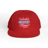 World's Okayest Mom Surf Cap, Fun Beach Hat, Trendy Mom Gift, Summer Accessory, Casual Headwear