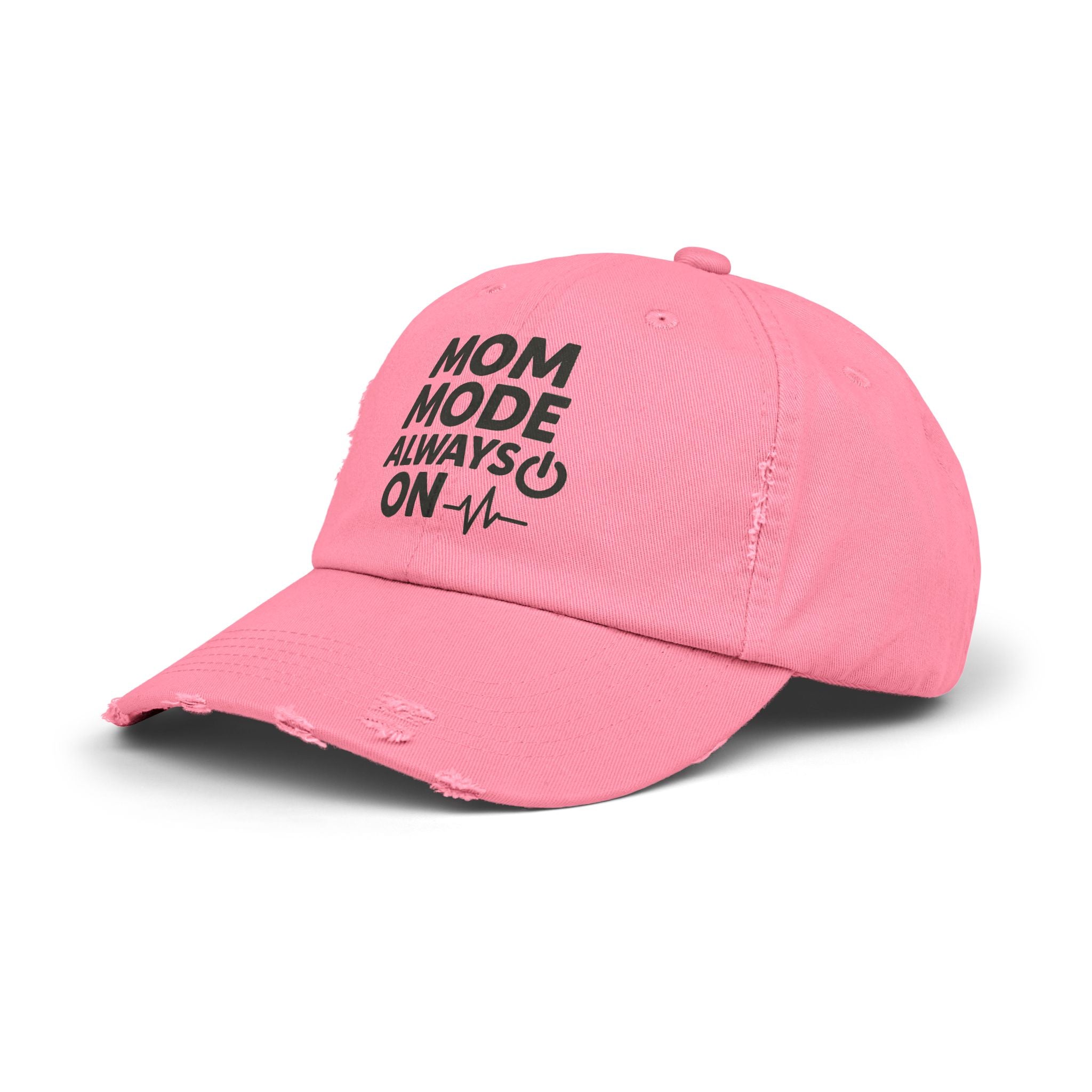 Unisex Distressed Cap with 'Mom Mode Always On' Design | Trendy Hat for Moms, Casual Wear, Gift for Mother's Day, Birthday, Parenting, [...]