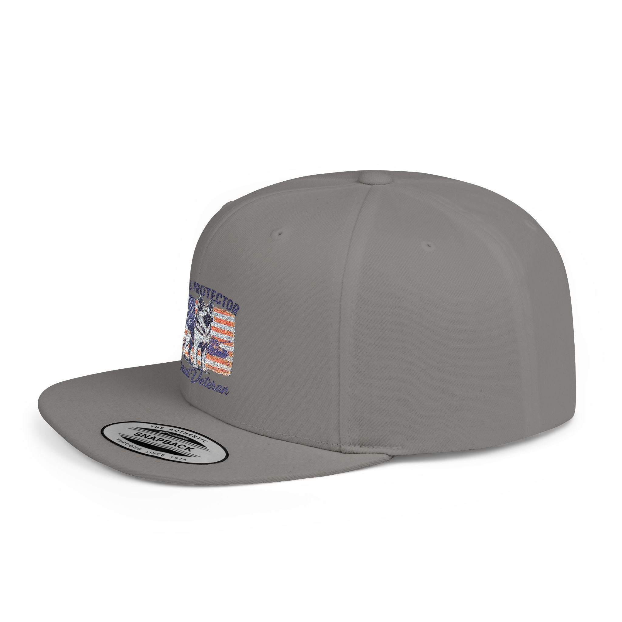 Proud Veteran Snapback Cap | Loyal Protector Hat with German Shepard
