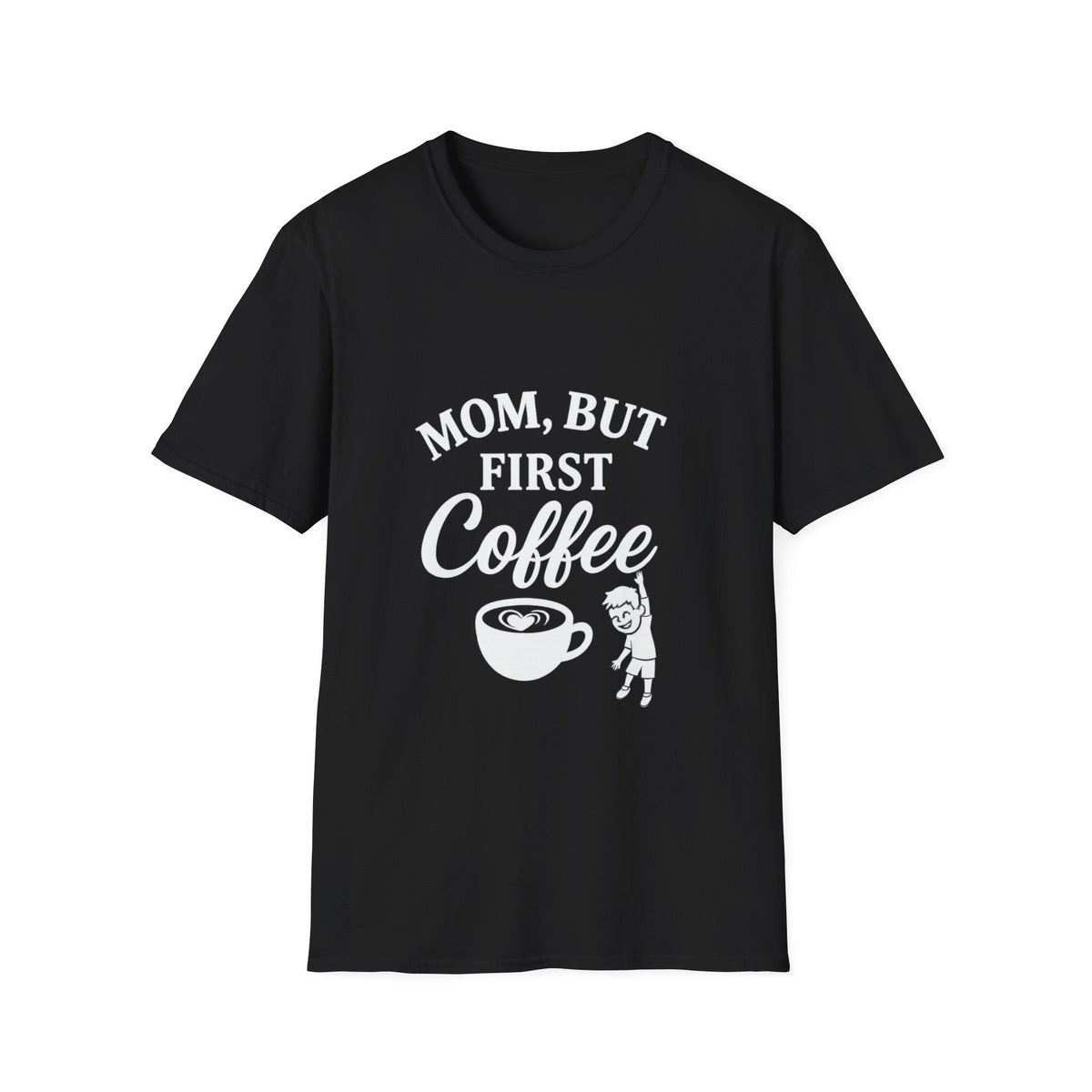 Mom, But First Coffee Unisex Softstyle T-Shirt