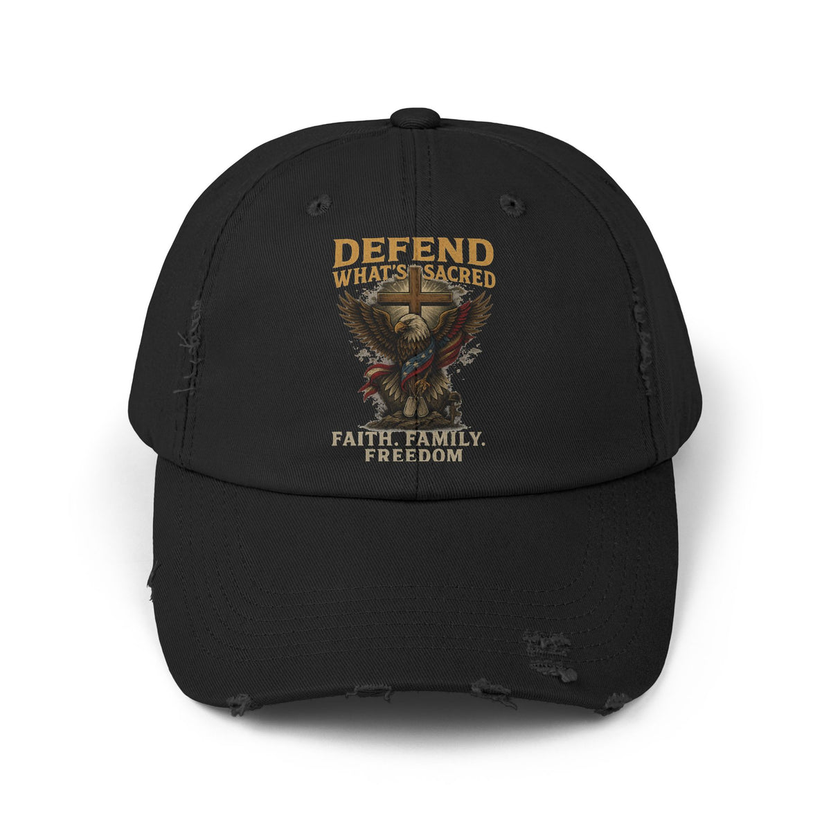 Distressed Cap - "Defend What's Sacred"