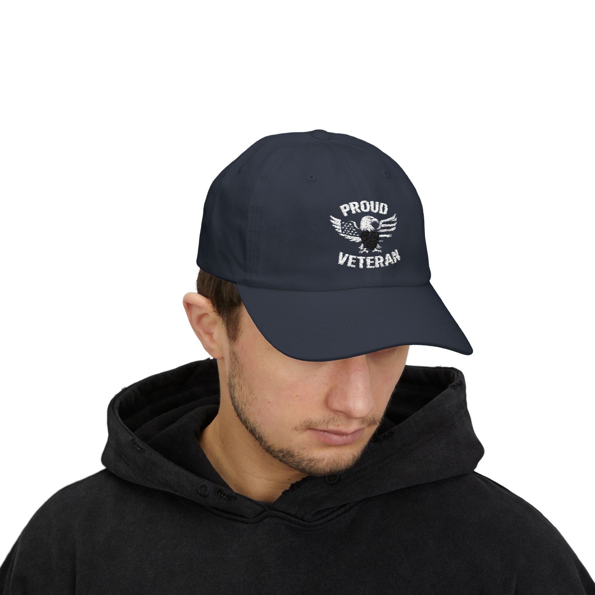 Proud Veteran Classic Dad Cap, Adjustable Cap for Dads, Gift for Veterans, Casual Headwear for Men, Military Appreciation Merch