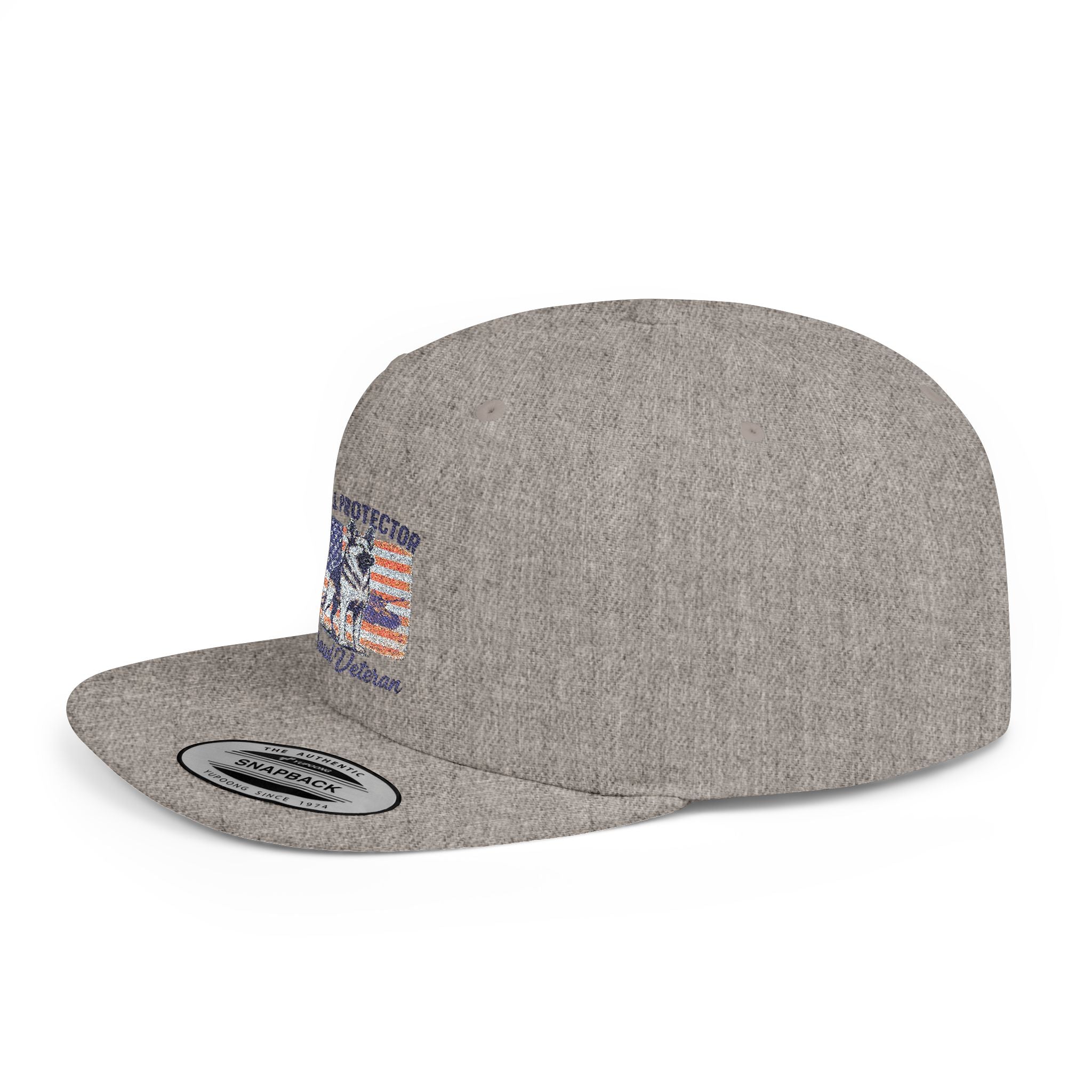 Proud Veteran Snapback Cap | Loyal Protector Hat with German Shepard