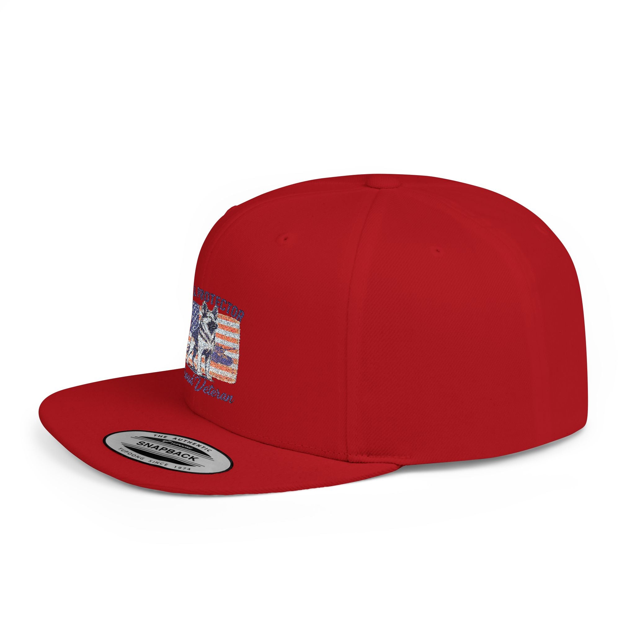 Proud Veteran Snapback Cap | Loyal Protector Hat with German Shepard