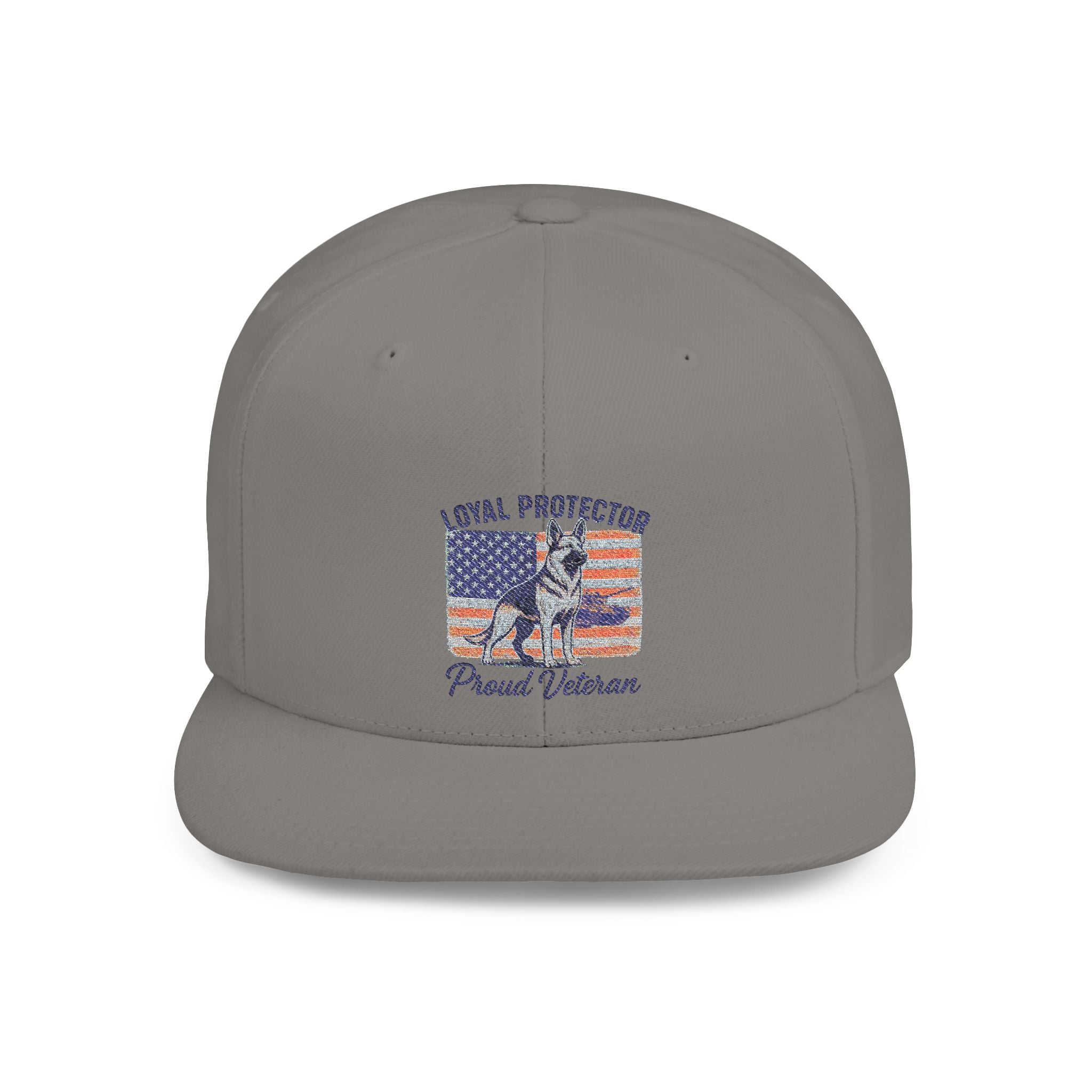 Proud Veteran Snapback Cap | Loyal Protector Hat with German Shepard