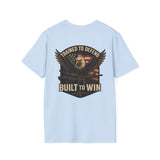 built to win, Patriotic Graphic Tee, Eagle Shirt, Veteran Apparel