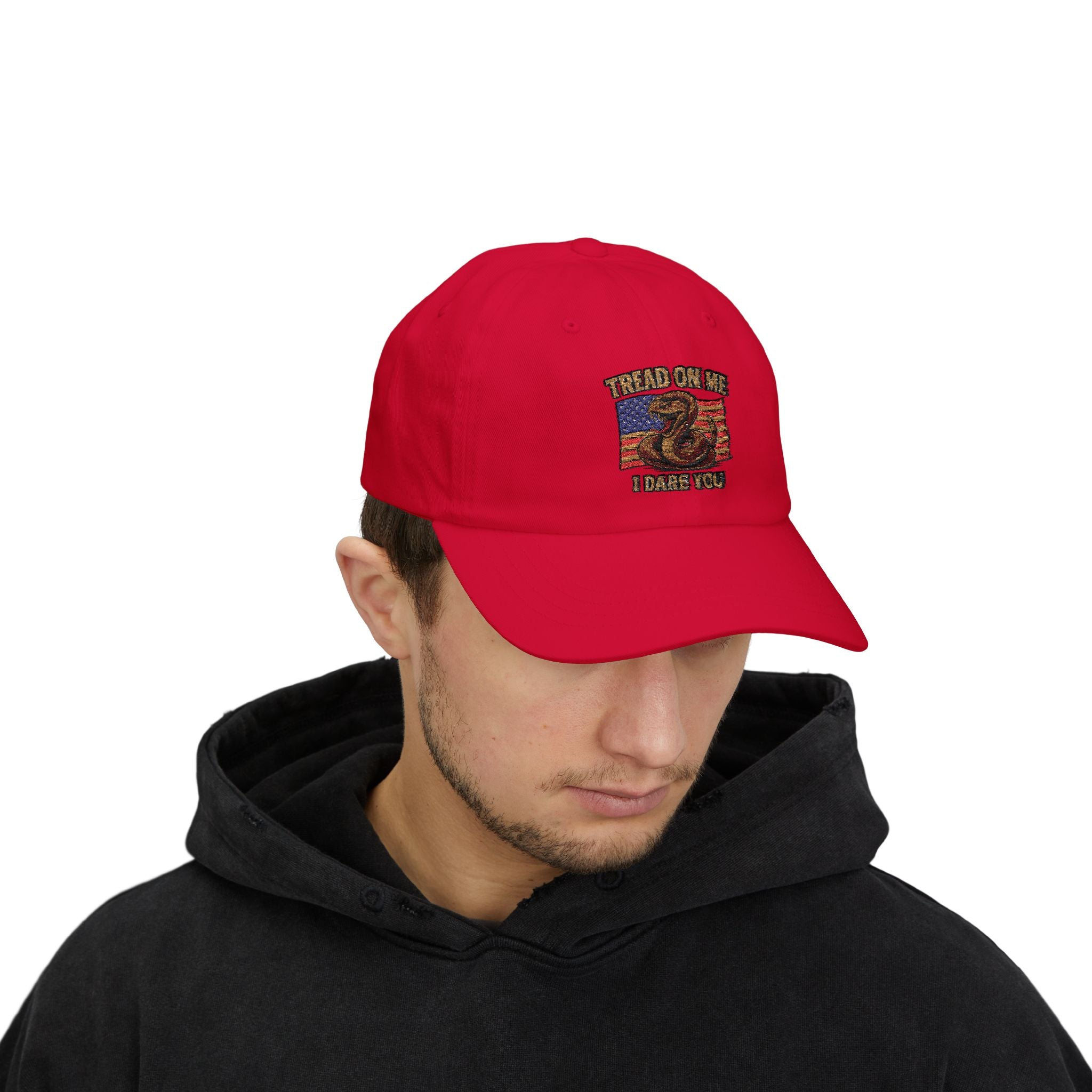 Classic Dad Cap with 'Tread On Me' Design