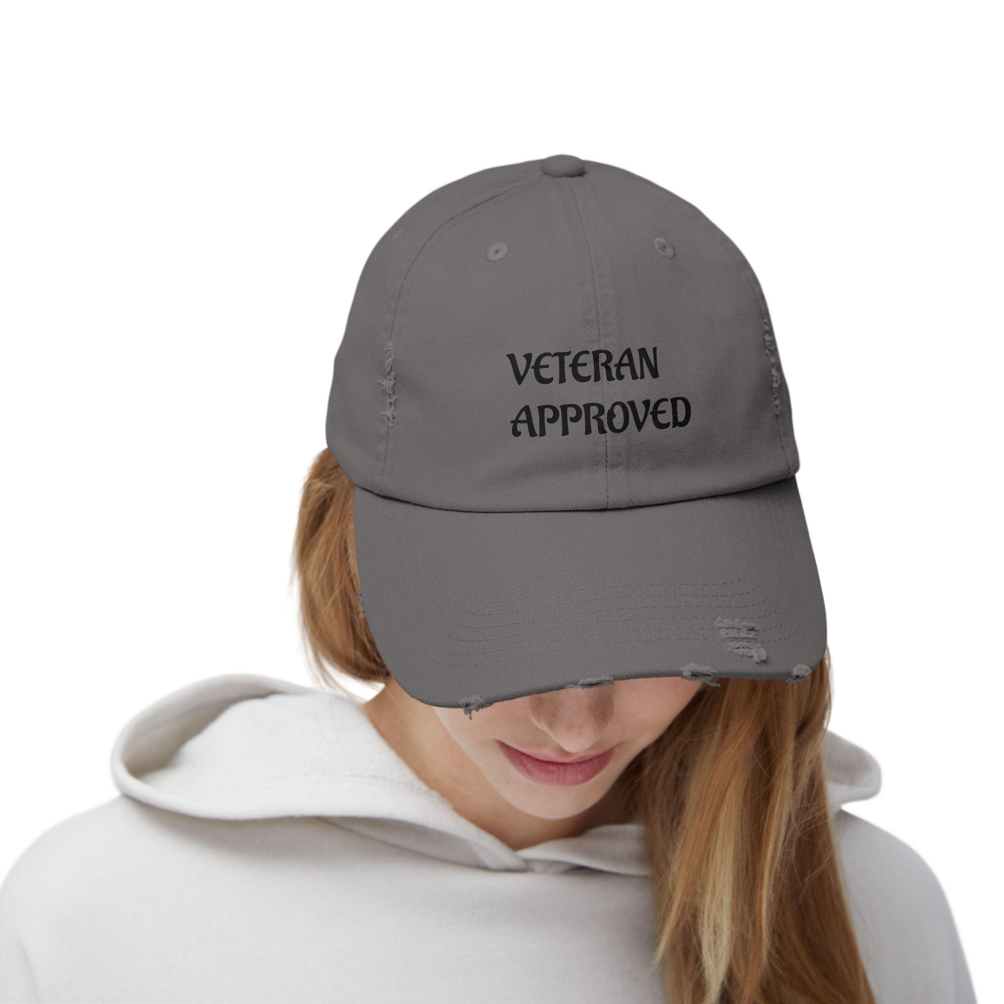 Veteran Approved Distressed Cap | Unisex Hat for Casual Style | Ideal for Veterans Day, Gift for Military Families, Everyday Wear, [...]