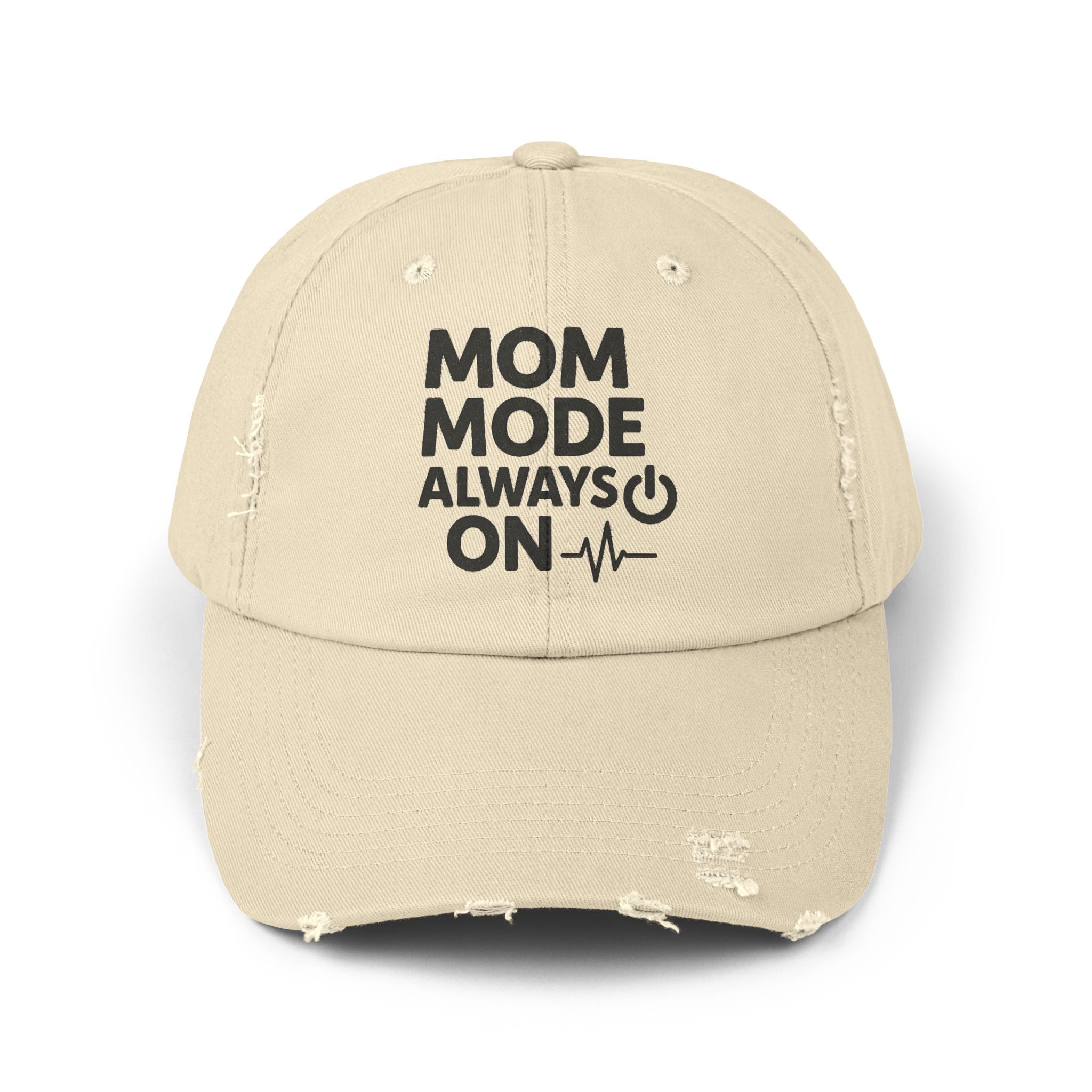 Unisex Distressed Cap with 'Mom Mode Always On' Design | Trendy Hat for Moms, Casual Wear, Gift for Mother's Day, Birthday, Parenting, [...]