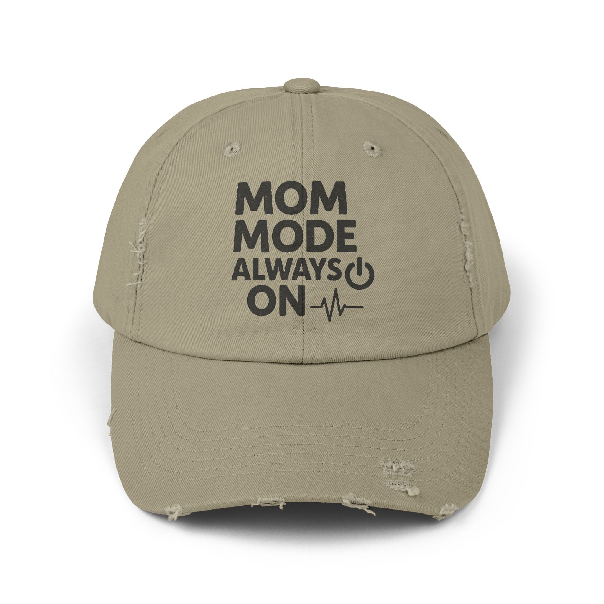 Unisex Distressed Cap with 'Mom Mode Always On' Design | Trendy Hat for Moms, Casual Wear, Gift for Mother's Day, Birthday, Parenting, [...]