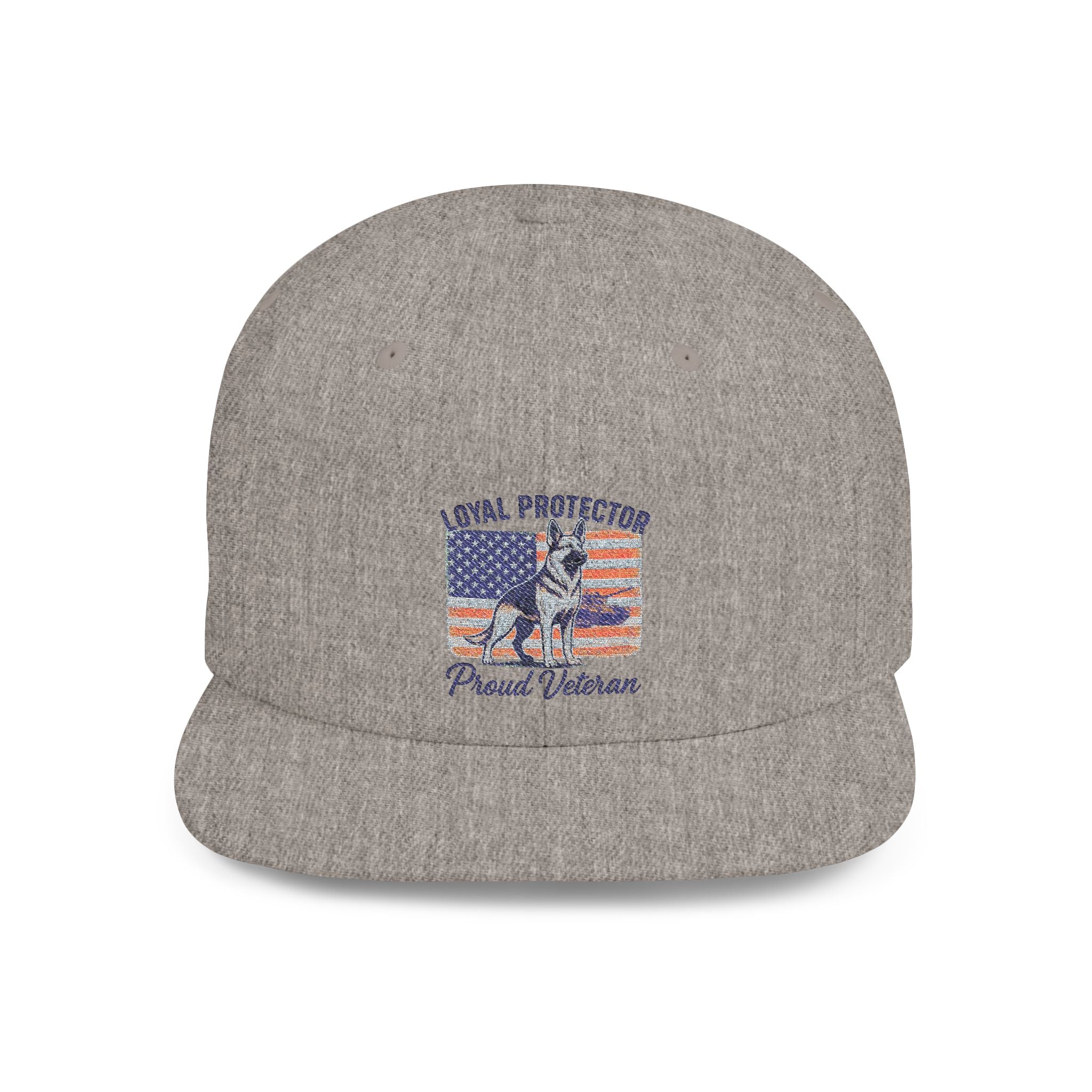 Proud Veteran Snapback Cap | Loyal Protector Hat with German Shepard