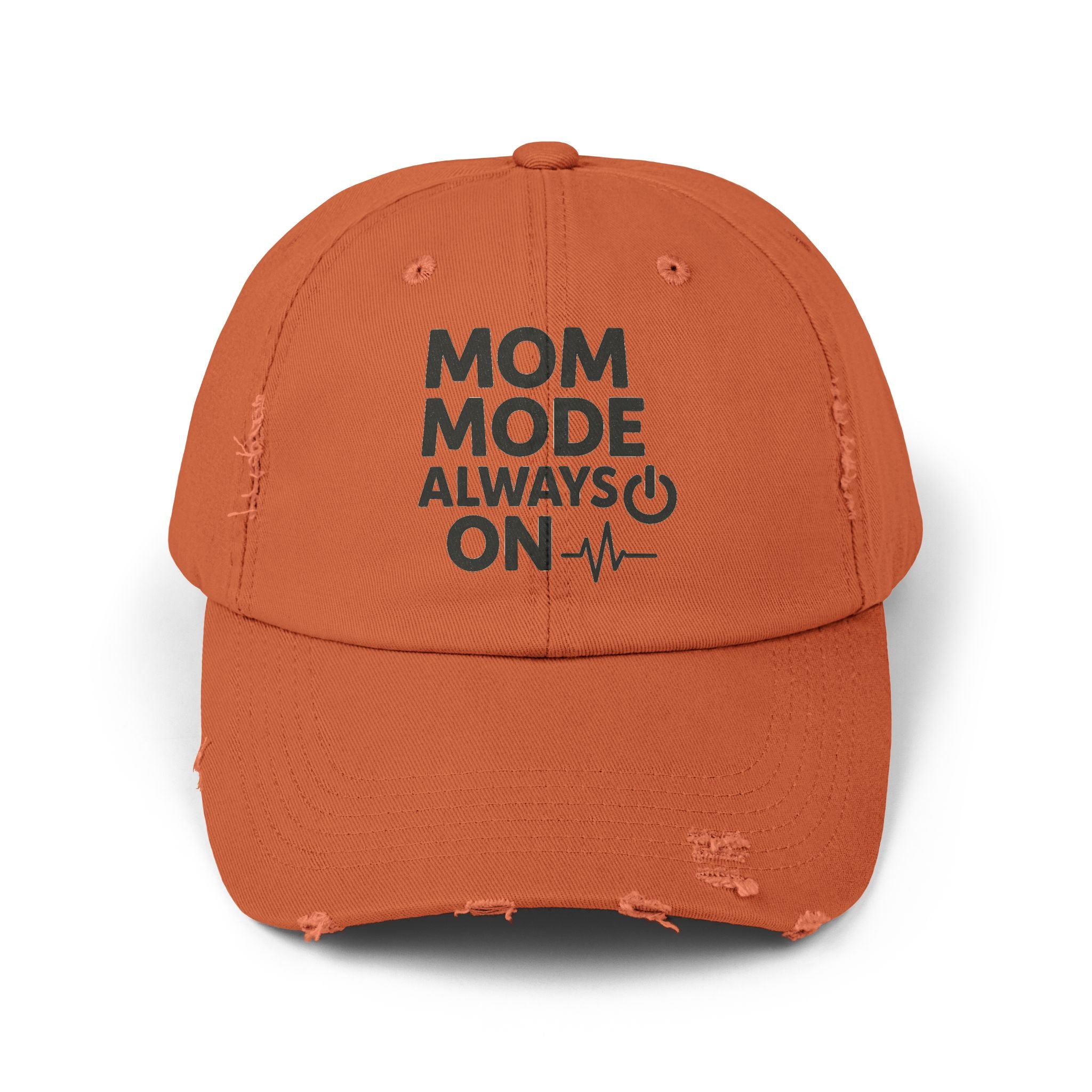 Unisex Distressed Cap with 'Mom Mode Always On' Design | Trendy Hat for Moms, Casual Wear, Gift for Mother's Day, Birthday, Parenting, [...]