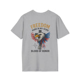 Freedom Runs In My Veins Eagle T-Shirt
