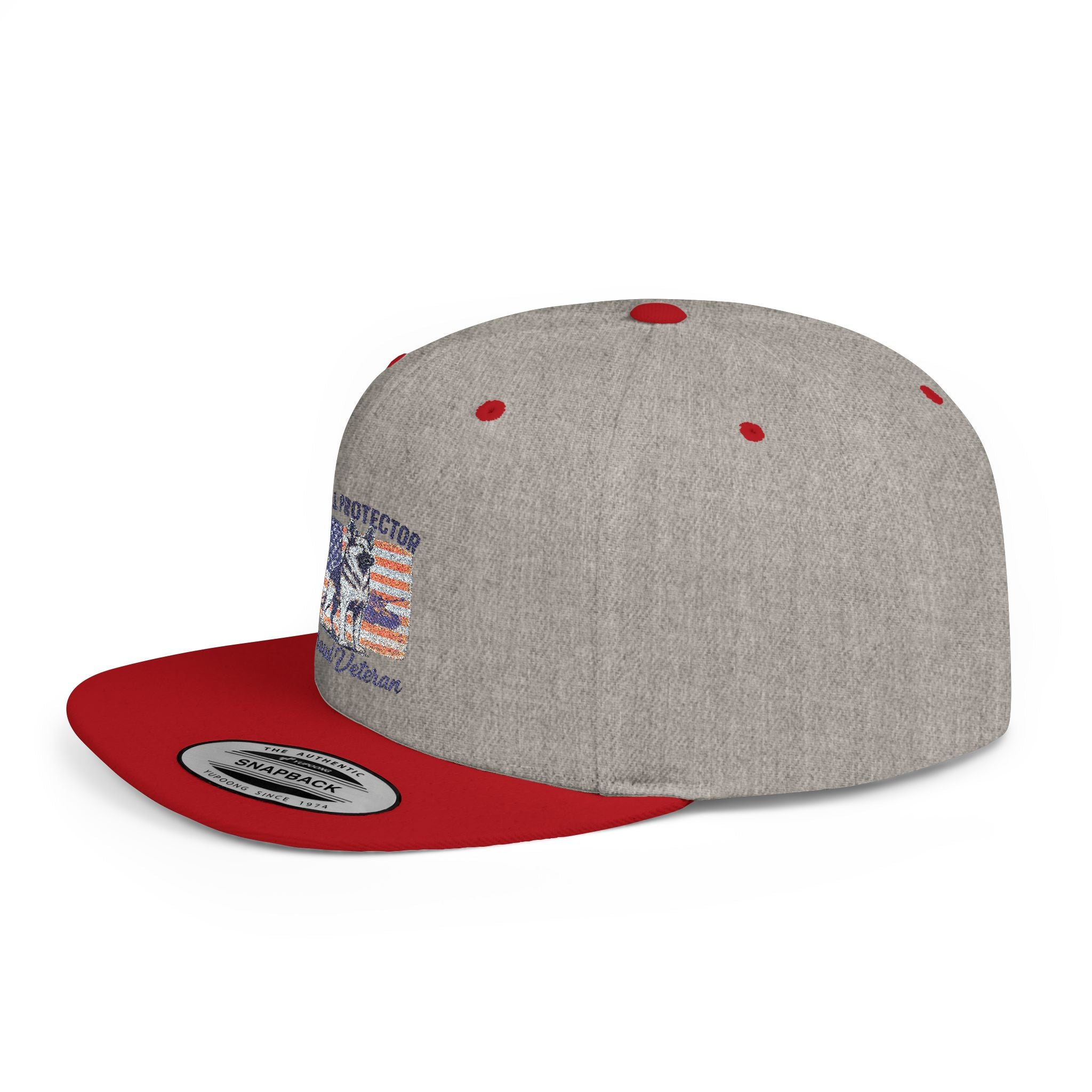 Proud Veteran Snapback Cap | Loyal Protector Hat with German Shepard