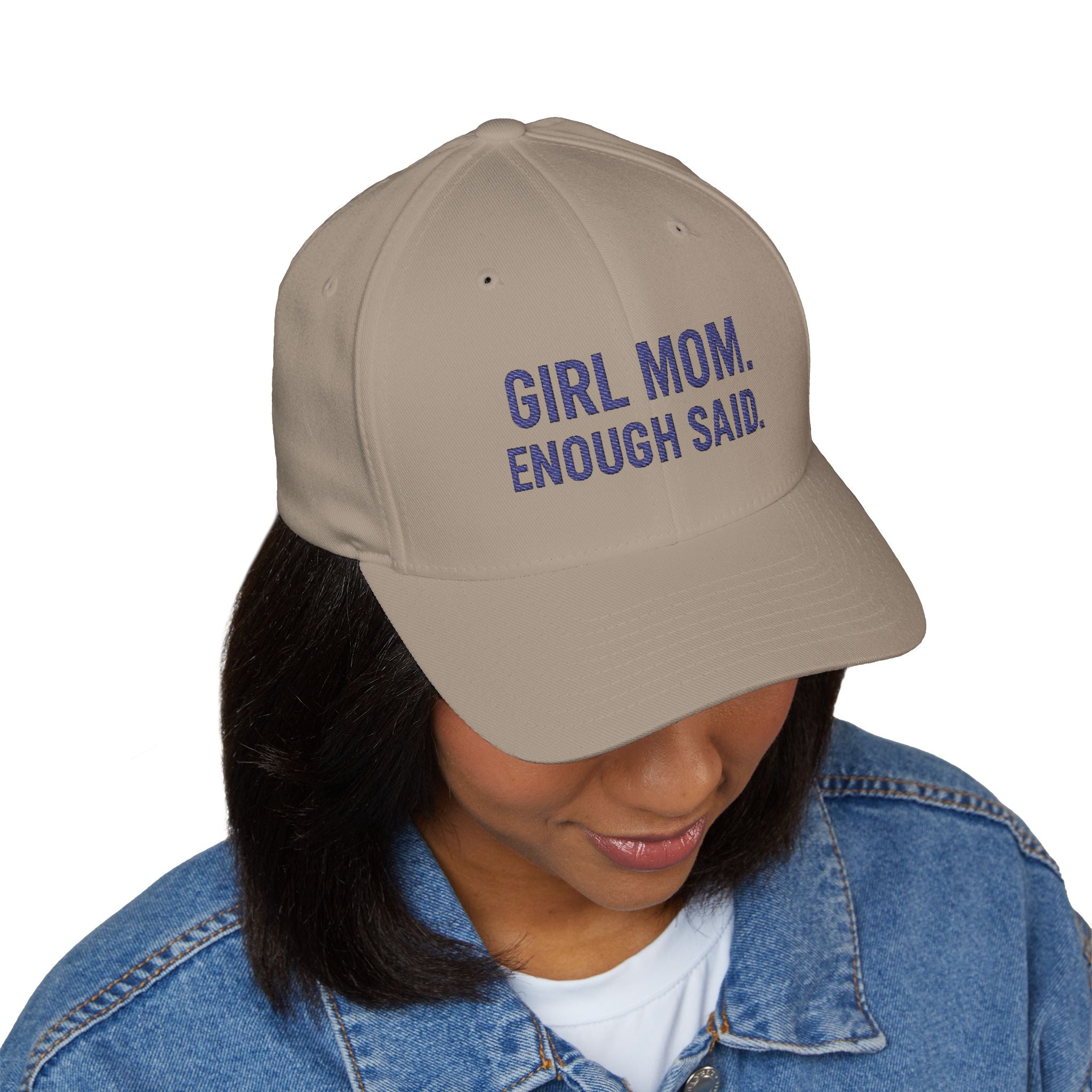 Girl Mom Embroidered Cap, Gift for Mothers, Stylish Hat for Casual Wear, Perfect for Baby Showers, Mother's Day Gift