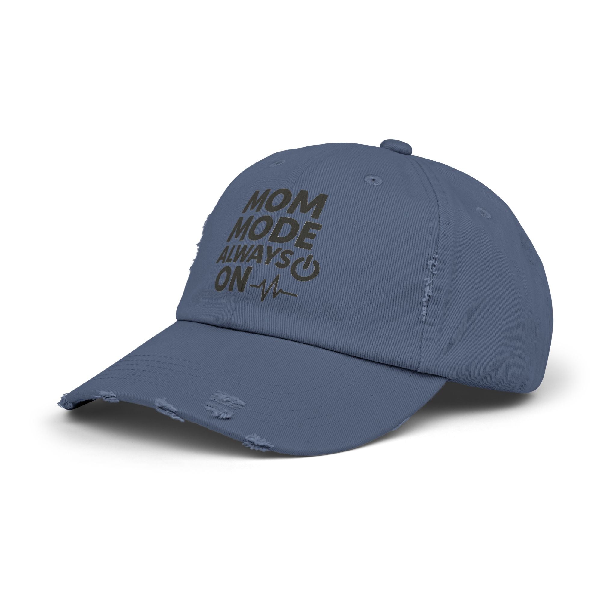 Unisex Distressed Cap with 'Mom Mode Always On' Design | Trendy Hat for Moms, Casual Wear, Gift for Mother's Day, Birthday, Parenting, [...]