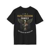 T-Shirt – "Faith. Freedom. Family."