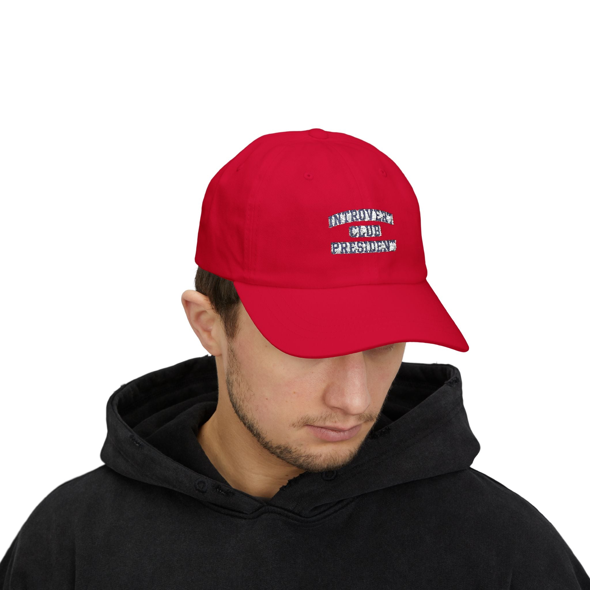 Introvert Club President Dad Cap