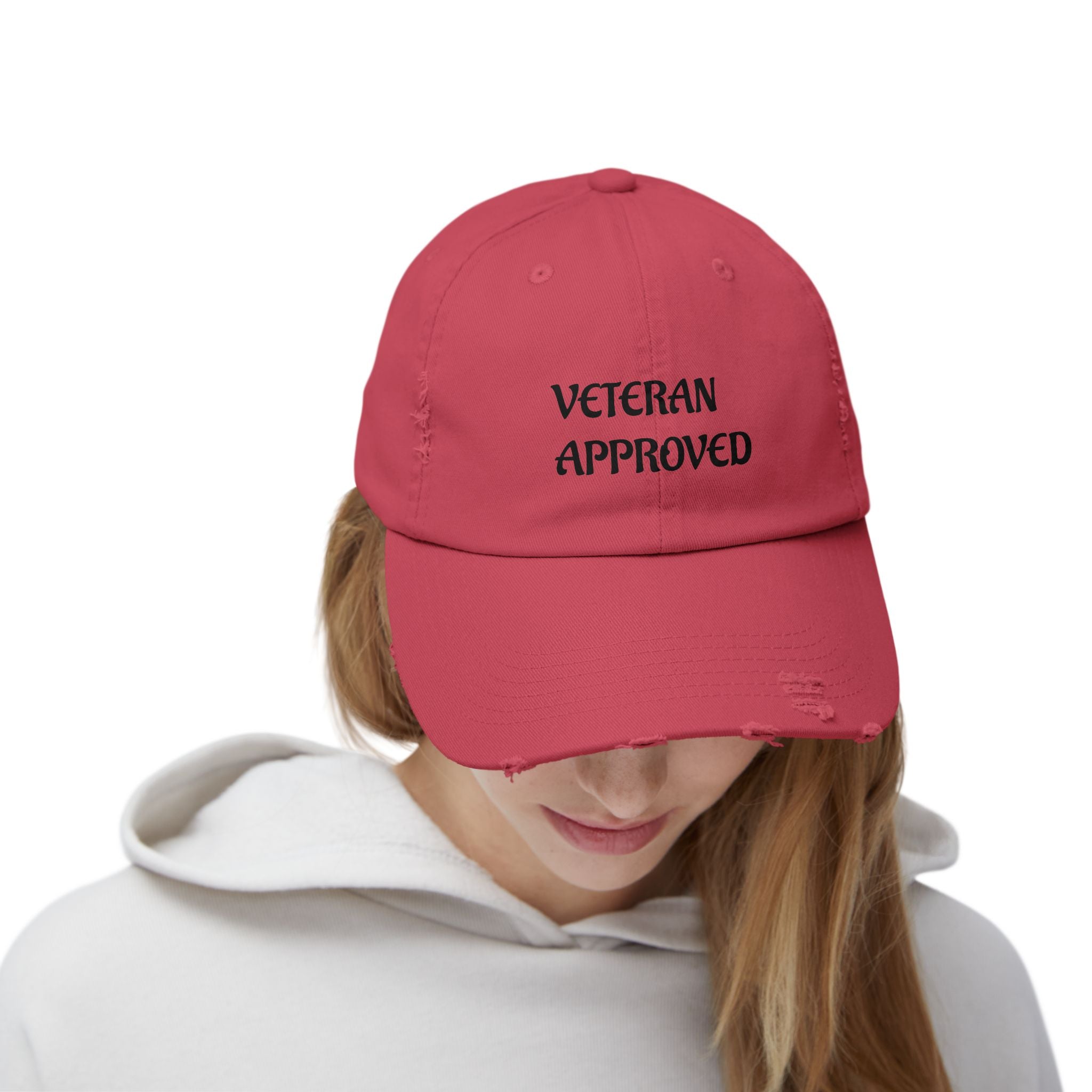 Veteran Approved Distressed Cap | Unisex Hat for Casual Style | Ideal for Veterans Day, Gift for Military Families, Everyday Wear, [...]