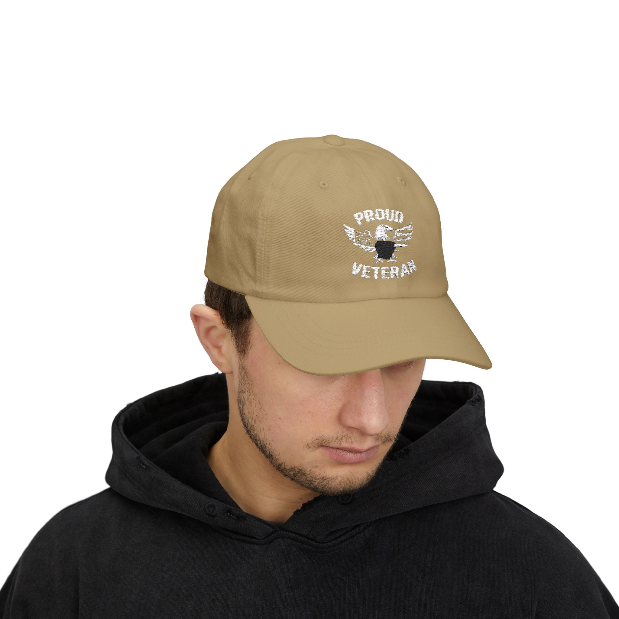 Proud Veteran Classic Dad Cap, Adjustable Cap for Dads, Gift for Veterans, Casual Headwear for Men, Military Appreciation Merch