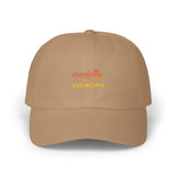 White Dad Cap with 'Mentally on Vacation'