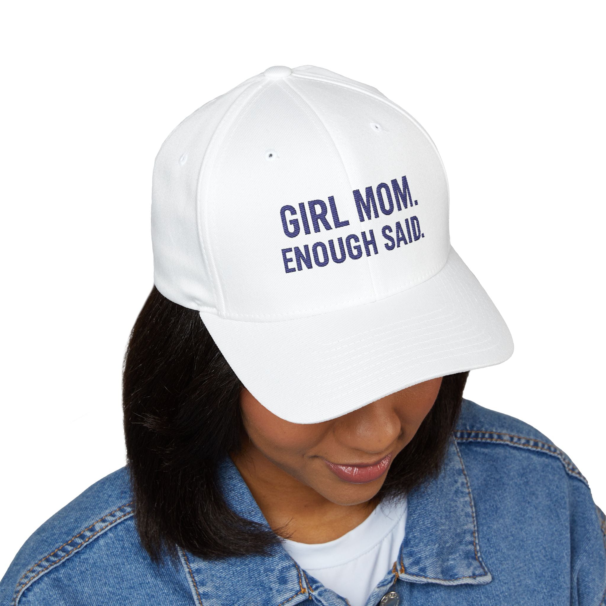 Girl Mom Embroidered Cap, Gift for Mothers, Stylish Hat for Casual Wear, Perfect for Baby Showers, Mother's Day Gift