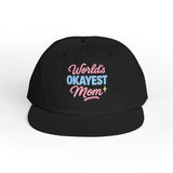 World's Okayest Mom Surf Cap, Fun Beach Hat, Trendy Mom Gift, Summer Accessory, Casual Headwear