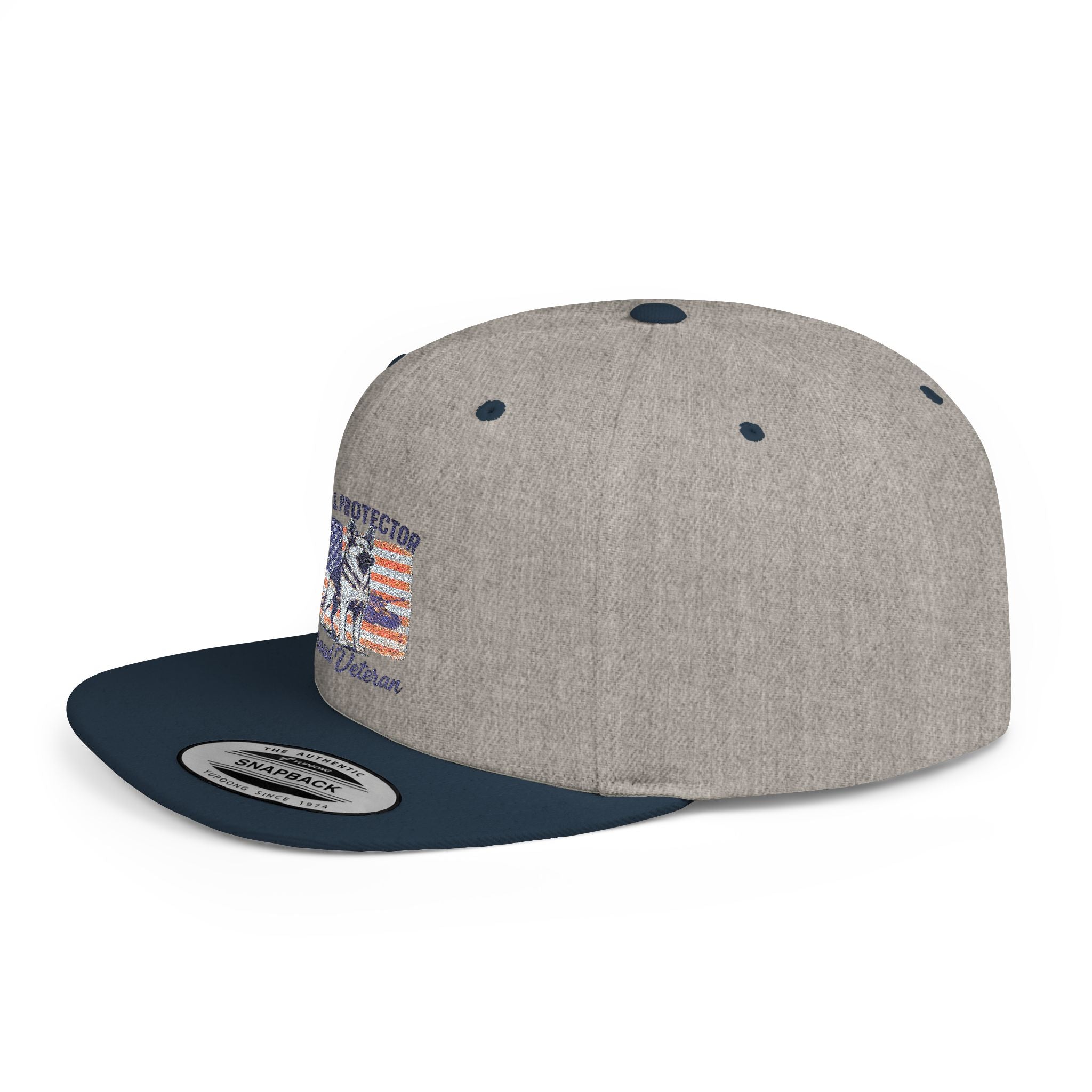 Proud Veteran Snapback Cap | Loyal Protector Hat with German Shepard