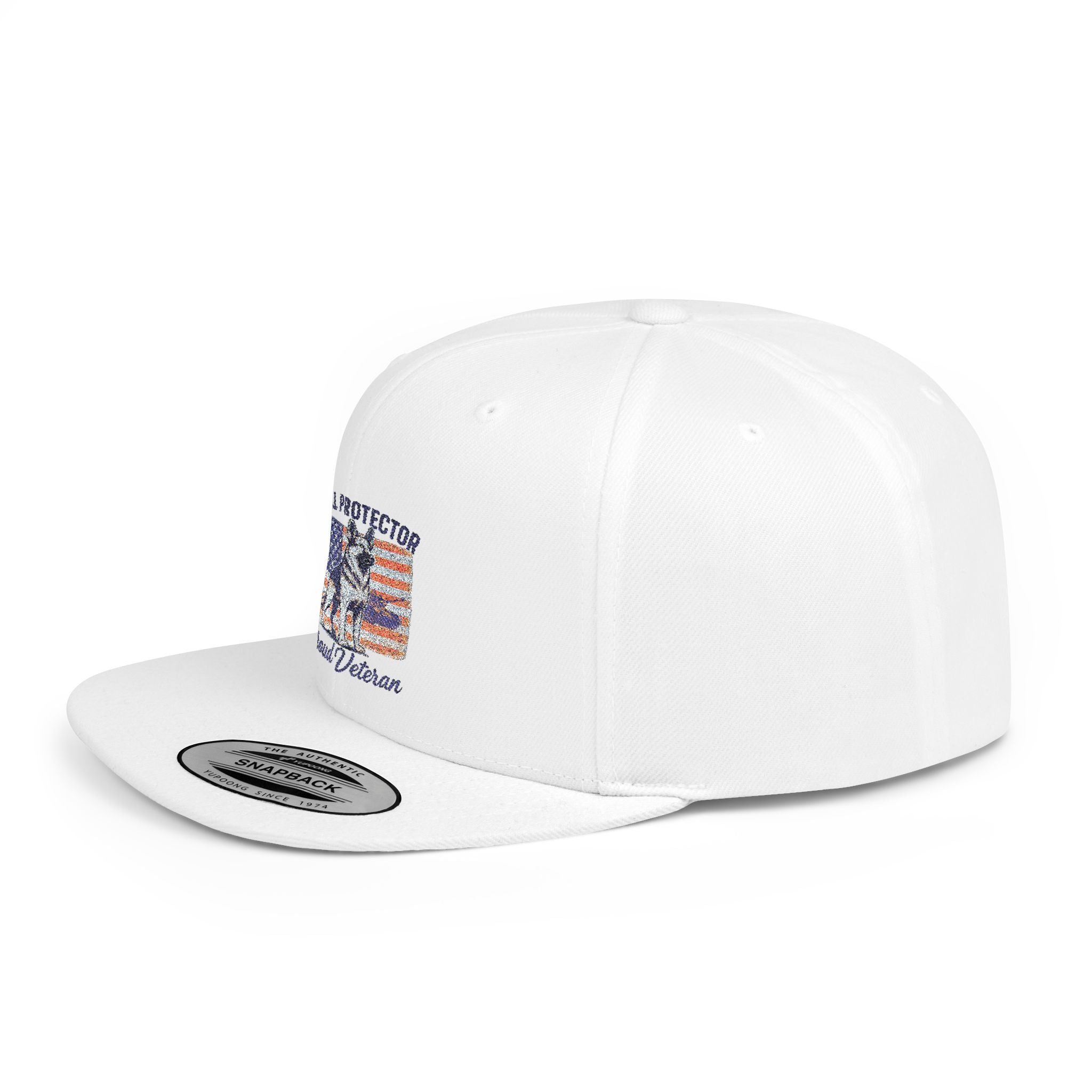 Proud Veteran Snapback Cap | Loyal Protector Hat with German Shepard