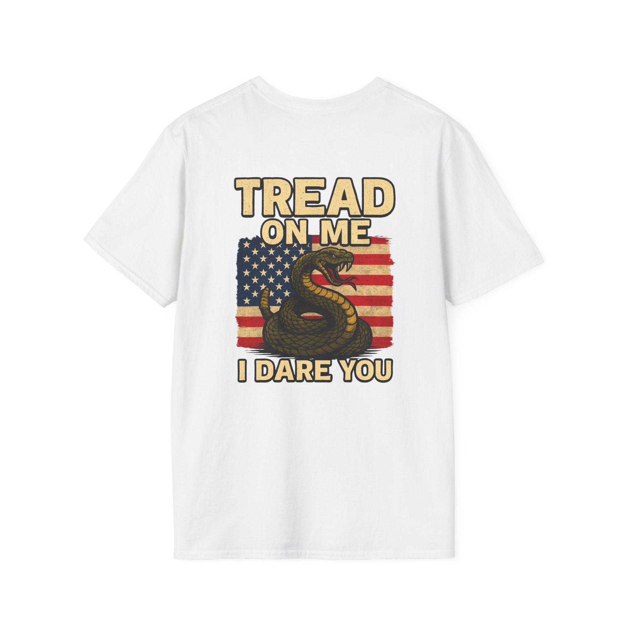 T-Shirt with Eagle and Snake Design Patriotic Graphic, Unisex Softstyle