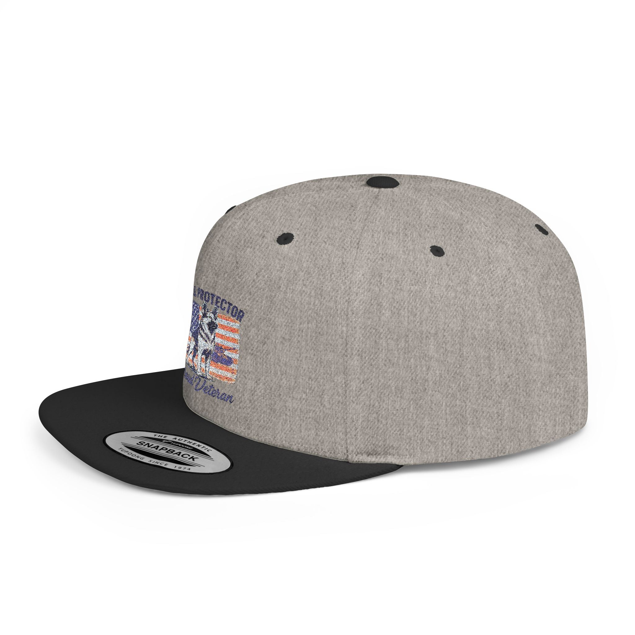 Proud Veteran Snapback Cap | Loyal Protector Hat with German Shepard