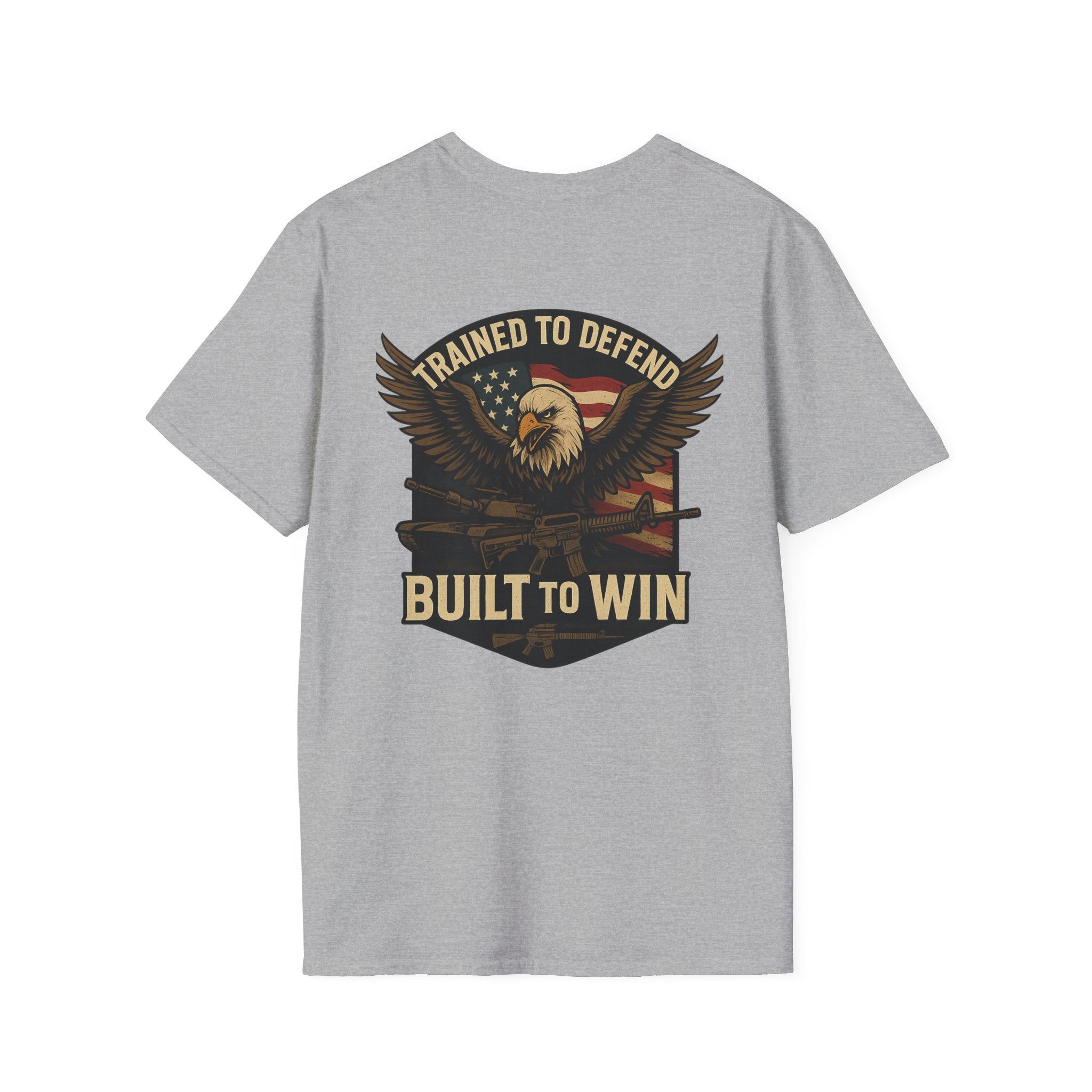 built to win, Patriotic Graphic Tee, Eagle Shirt, Veteran Apparel