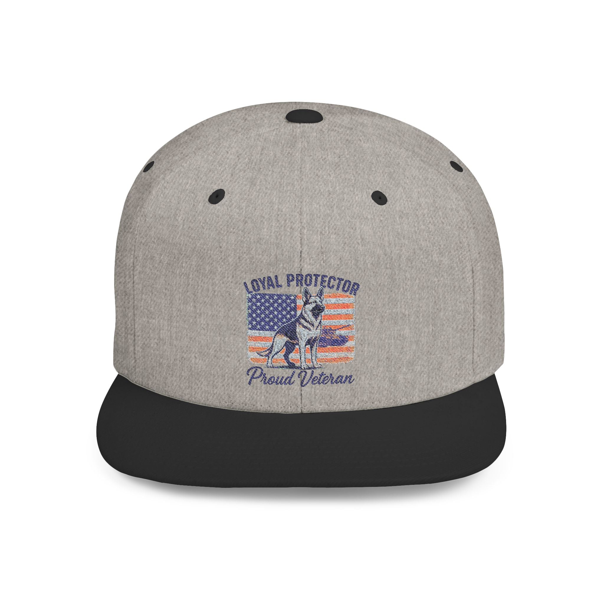 Proud Veteran Snapback Cap | Loyal Protector Hat with German Shepard