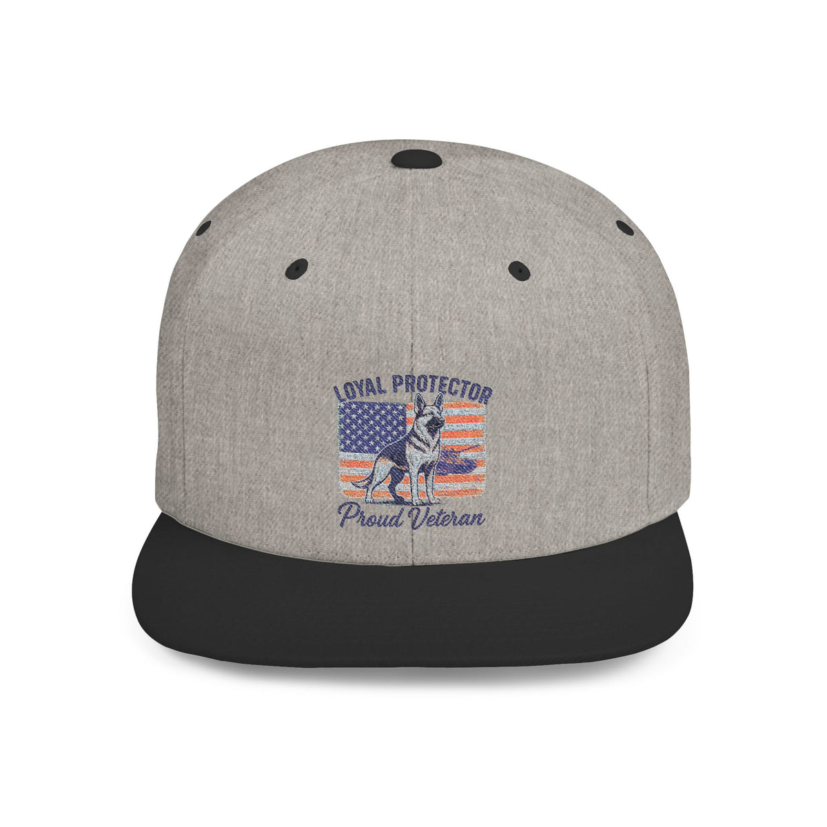 Proud Veteran Snapback Cap | Loyal Protector Hat with German Shepard