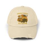 Unisex Distressed Cap for Veterans, Proudly Served